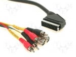 SCART-12 Cable, plug SCART 21p SCART-12 Cable, plug SCART 21pin 2xBNC+4xRCA input
